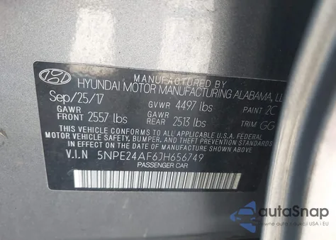 2018 Hyundai Sonata Se из США, поврежденный, VIN 5NPE24AF6JH656749